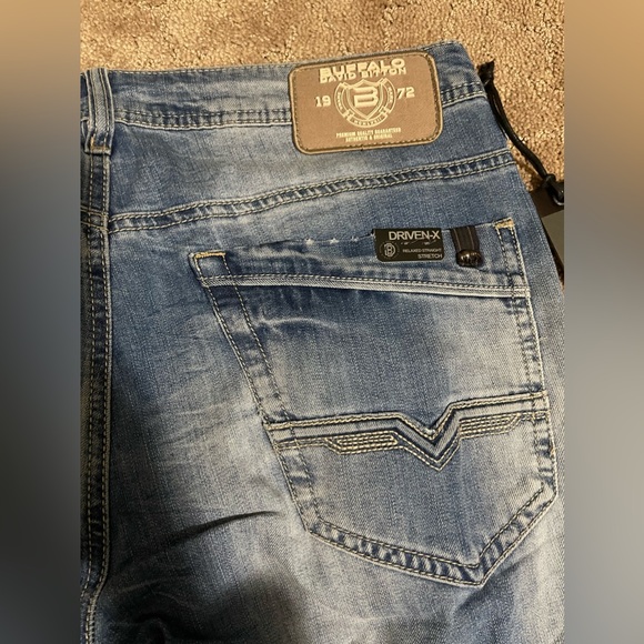 Buffalo David Bitton Jeans Mens Driven-X Indigo Relaxed Straight Stretch 30x32 - Picture 7 of 9